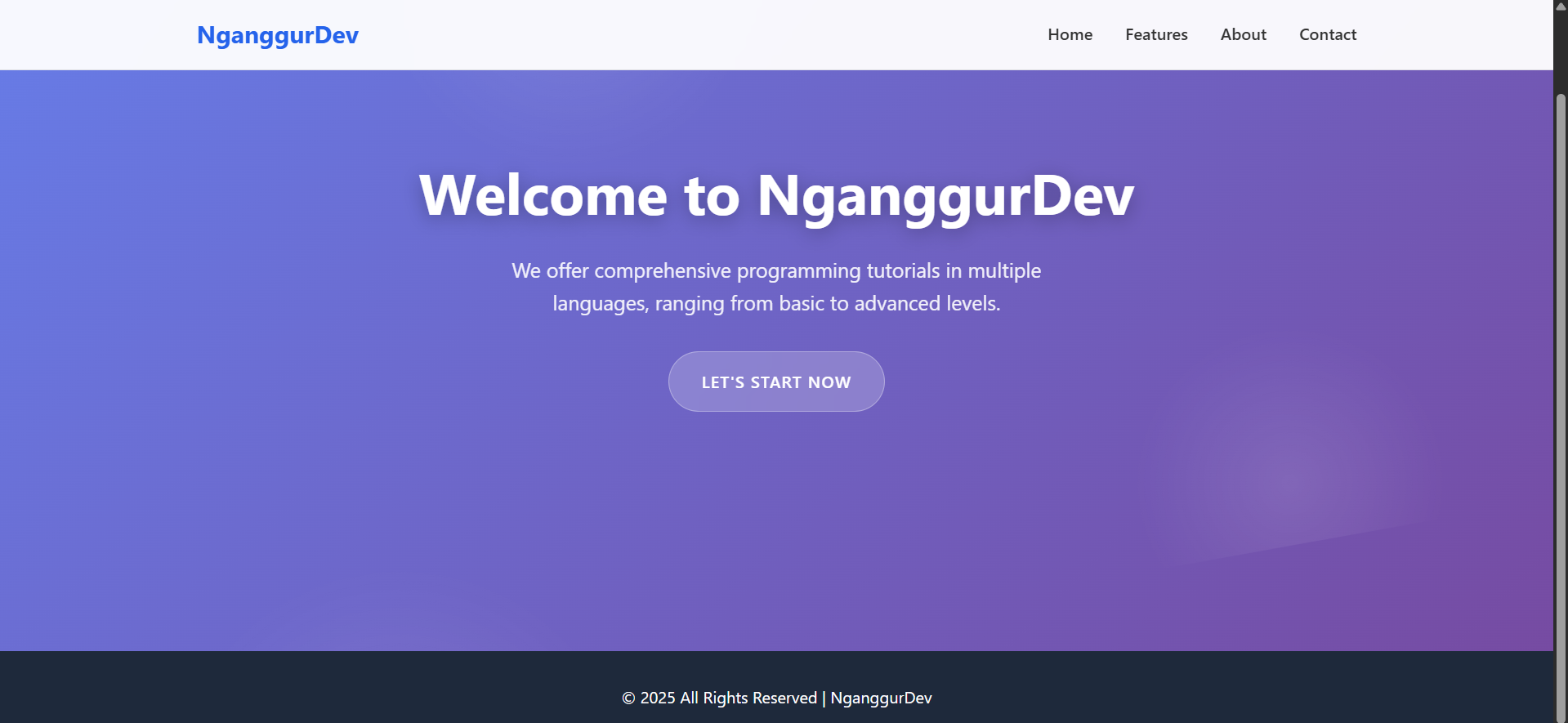 Create Minimalist Landing Page - NganggurDev